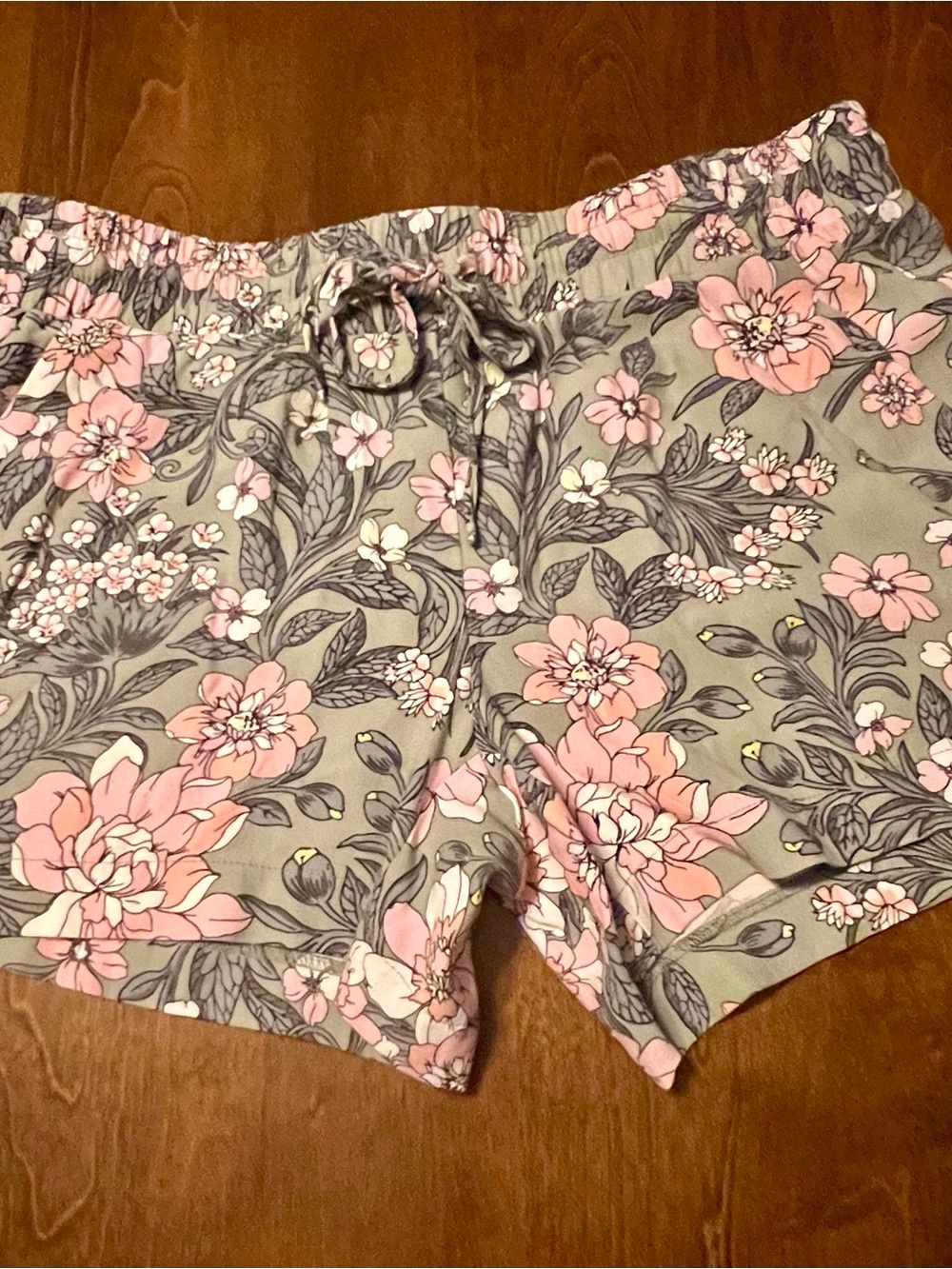 Floral Pink & Green Shorts